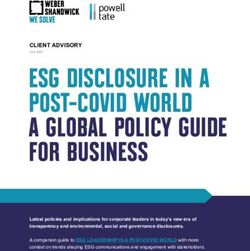 ESG DISCLOSURE IN A POST-COVID WORLD A GLOBAL POLICY GUIDE FOR BUSINESS - Weber Shandwick
