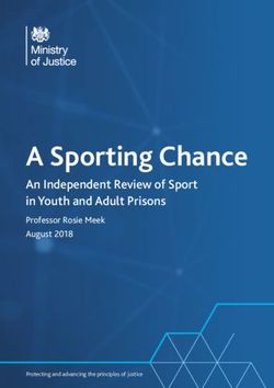 A Sporting Chance An Independent Review of Sport in Youth and Adult Prisons - Professor Rosie Meek August 2018