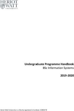 Undergraduate Programme Handbook - BSc Information Systems - Heriot-Watt University is a Charity registered in Scotland, SC000278