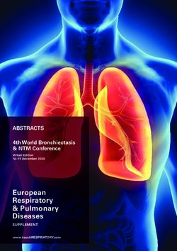 European Respiratory & Pulmonary Diseases - SUPPLEMENT - ABSTRACTS 4th World Bronchiectasis & NTM Conference - World ...