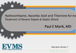Hydrocortisone, Ascorbic Acid and Thiamine for the - Treatment of Severe Sepsis & Septic Shock