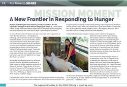 A New Frontier in Responding to Hunger - It's Time to SHARE