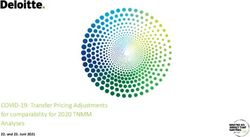 COVID-19: Transfer Pricing Adjustments for comparability for 2020 TNMM Analyses - und 23. Juni 2021 - Deloitte