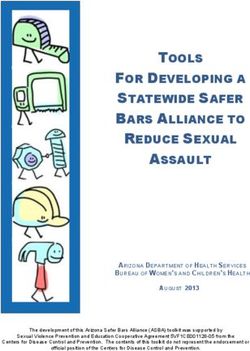 TOOLS FOR DEVELOPING A STATEWIDE SAFER BARS ALLIANCE TO REDUCE SEXUAL ASSAULT
