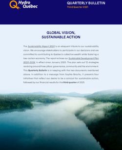 QUARTERLY BULLETIN Third Quarter 2021 - Hydro-Québec