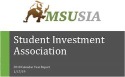 Student Investment Association - 2018 Calendar Year Report 1/17/19