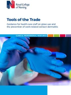 Tools of the Trade Guidance for health care staff on glove use and the prevention of work-related contact dermatitis - Royal College of Nursing