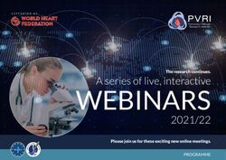 WEBINARS A series of live, interactive 2021/22 - PVRI - Pulmonary Vascular ...