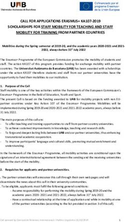 CALL FOR APPLICATIONS ERASMUS+ KA107-2019 SCHOLARSHIPS FOR STAFF MOBILITY FOR TEACHING AND STAFF MOBILITY FOR TRAINING FROM PARTNER COUNTRIES - UAB