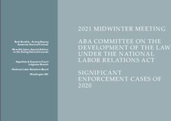 2021 MIDWINTER MEETING ABA COMMITTEE ON THE DEVELOPMENT OF THE LAW UNDER THE NATIONAL LABOR RELATIONS ACT SIGNIFICANT ENFORCEMENT CASES OF 2020 ...
