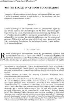 ON THE LEGALITY OF MARS COLONISATION - Adelaide Law School