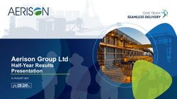 Aerison Group Ltd Half-Year Results Presentation - 31 AUGUST 2021