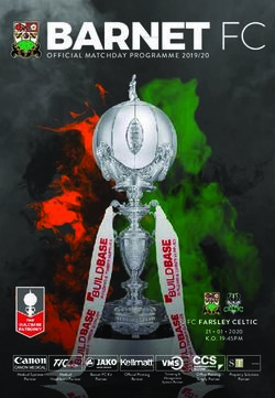 BARNET FC OFFICIAL MATCHDAY PROGRAMME 2019/20