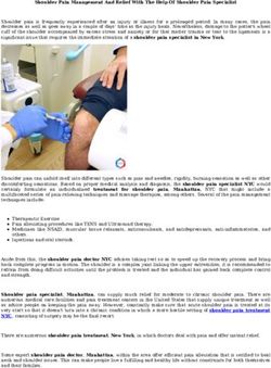 Shoulder Pain Management And Relief With The Help Of Shoulder Pain Specialist