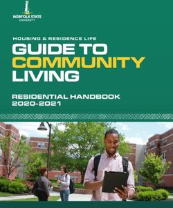 GUIDE TO COMMUNITY LIVING - RESIDENTIAL HANDBOOK 2020-2021 - Norfolk State University