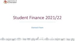 Student Finance 2021/22 - Outreach Team - University of Chester