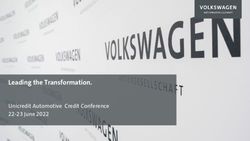 Leading the Transformation - Unicredit Automotive Credit Conference 22-23 June 2022 - Volkswagen AG