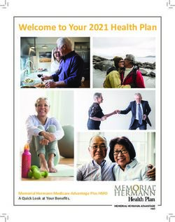 Welcome to Your 2021 Health Plan - Memorial Hermann Medicare Advantage Plus HMO A Quick Look at Your Benefits.