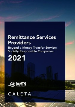 2021 Remittance Services Providers Beyond a Money Transfer Service; Socially Responsible Companies - International Day of Family ...