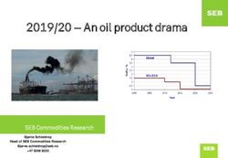 2019/20 An oil product drama - SEB Commodities Research - Energimyndigheten