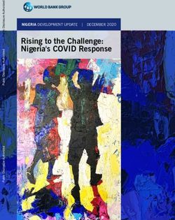 Rising to the Challenge: Nigeria's COVID Response - NIGERIA DEVELOPMENT UPDATE | DECEMBER 2020