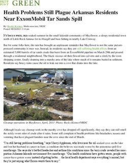 HEALTH PROBLEMS STILL PLAGUE ARKANSAS RESIDENTS NEAR EXXONMOBIL TAR SANDS SPILL