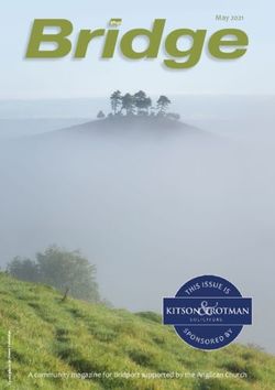 Bridge May 2021 - A community magazine for Bridport supported by the Anglican Church - Bridport Team Ministry