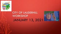 JANUARY 13, 2021 CITY OF LAUDERHILL WORKSHOP