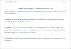 Edinburgh Community Learning and Development Plan 2021 2024