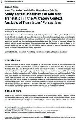 Study on the Usefulness of Machine Translation in the Migratory Context: Analysis of Translators' Perceptions - De Gruyter