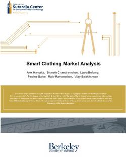 Smart Clothing Market Analysis - Alex Hanuska, Bharath Chandramohan, Laura Bellamy, Pauline Burke, Rajiv Ramanathan, Vijay Balakrishnan
