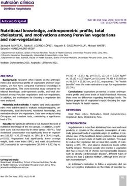 Nutritional knowledge, anthropometric profile, total cholesterol, and motivations among Peruvian vegetarians and non-vegetarians