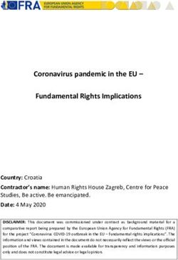 Coronavirus pandemic in the EU - Fundamental Rights Implications - European ...
