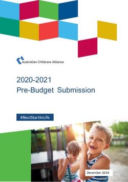 2020-2021 PRE-BUDGET SUBMISSION - #BESTSTARTINLIFE - DECEMBER 2019 - TREASURY.GOV.AU