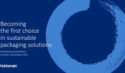 Becoming the first choice in sustainable packaging solutions - Roadshow presentation October-December 2021