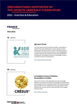 ORGANIZATIONS SUPPORTED BY THE SOCIETE GENERALE FOUNDATION - Insertion & Education ORGANIZATIONS SUPPORTED ...