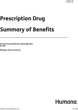 Prescription Drug Summary of Benefits 2021