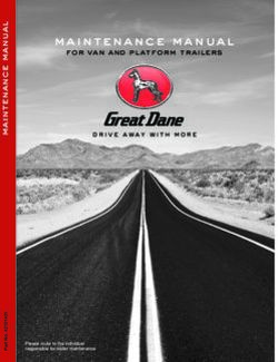 Maintenance manual for van and platform trailers drive away withmore - Great Dane Trailers