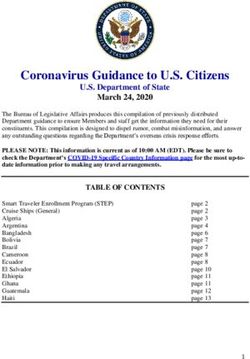 Coronavirus Guidance to U.S. Citizens - U.S. Department of State March 24, 2020