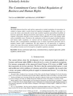 Scholarly Articles The Commitment Curve: Global Regulation of Business and Human Rights