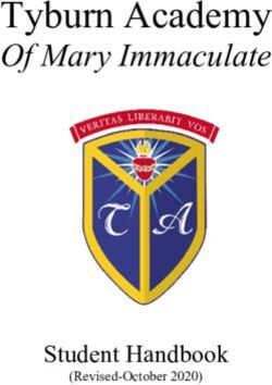 Tyburn Academy Of Mary Immaculate - Student Handbook
