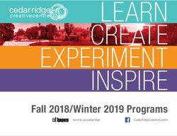 LEARN CREATE EXPERIMENT INSPIRE - Fall 2018/Winter 2019 Programs - cedarridge