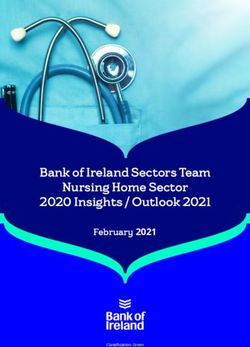 Bank of Ireland Sectors Team Nursing Home Sector 2020 Insights / Outlook 2021 - February 2021