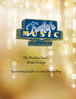 The Wedding Coach's Bridal Package Your saving booklet to a stress free wedding