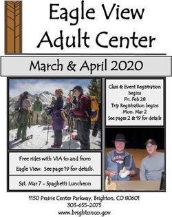 Eagle View Adult Center - March & April 2020 - City of Brighton