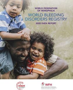 WORLD BLEEDING DISORDERS REGISTRY - WORLD FEDERATION OF HEMOPHILIA 2020 DATA REPORT