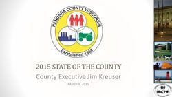 2015 STATE OF THE COUNTY - County Executive Jim Kreuser March 3, 2015 - Kenosha County