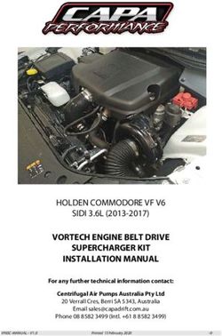 VORTECH ENGINE BELT DRIVE SUPERCHARGER KIT INSTALLATION MANUAL