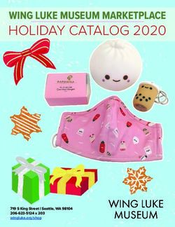 HOLIDAY CATALOG 2020 WING LUKE MUSEUM MARKETPLACE - 719 S King Street | Seattle, WA 98104 206-623-5124 x 203 wingluke.org/shop - Squarespace