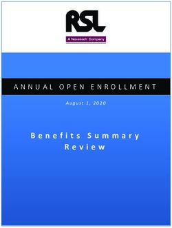 Benefits Summary ANNUAL OPEN ENROLLMENT - August 1, 2020